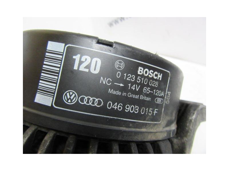 Recambio de alternador : audi a6 : 2.5 d -ael (140,04cv) 4p [1995] para audi a6 2.5 d -ael referencia OEM IAM 0123510028  