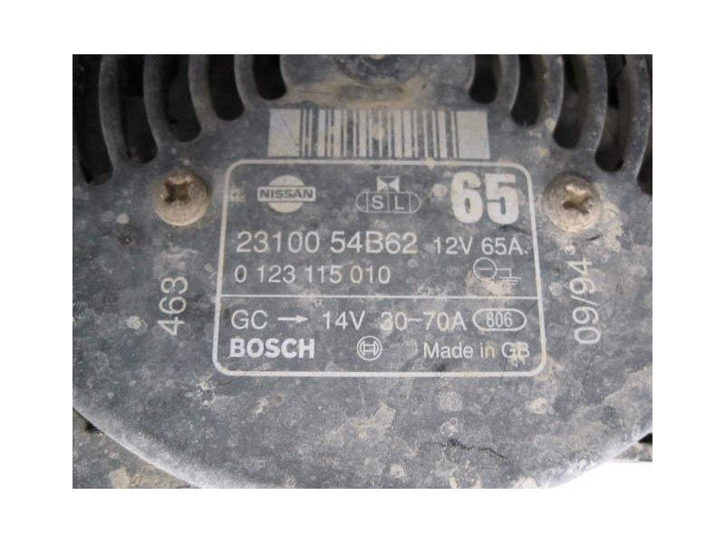 Recambio de alternador : nissan micra : 1.3 gasolina [1994] para nissan micra 1.3 gasolina referencia OEM IAM 0-123-115-010-BOSC