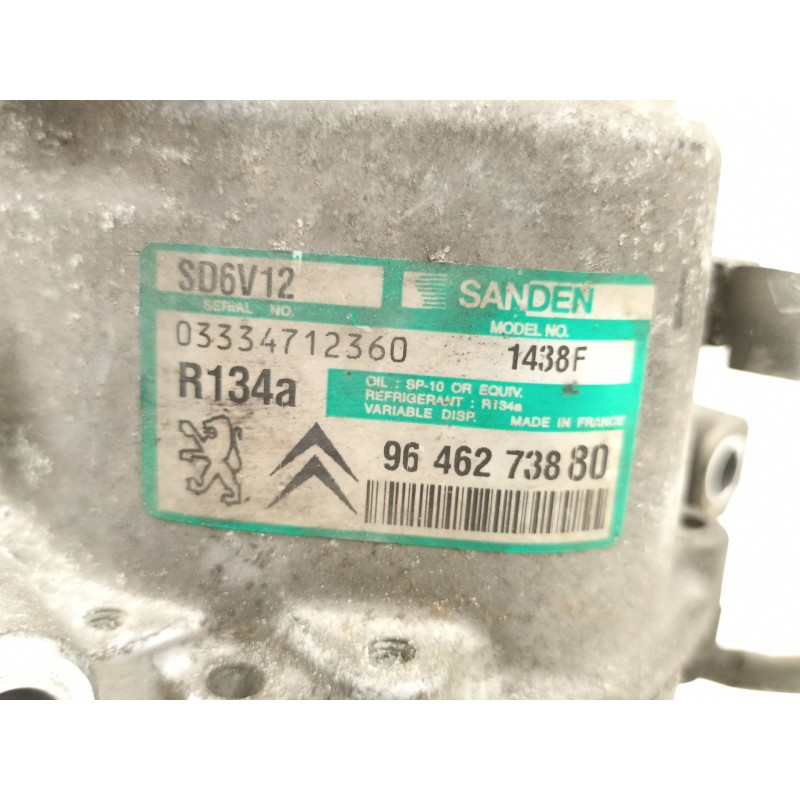 Recambio de compresor aire acondicionado para citroën xsara 1.6 g referencia OEM IAM 9646273880 SD6V121438F 