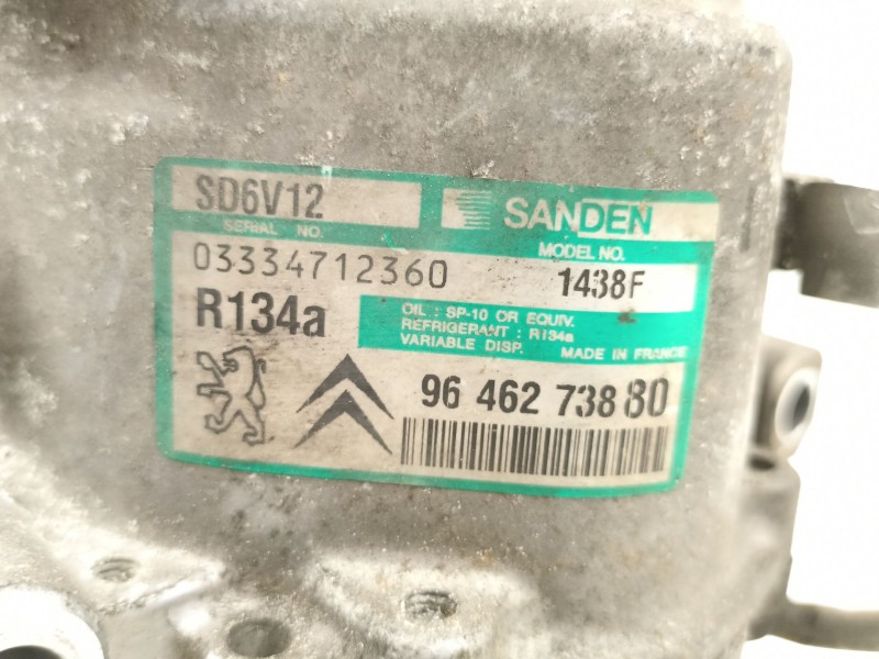 Recambio de compresor aire acondicionado para citroën xsara 1.6 g referencia OEM IAM 9646273880 SD6V121438F 