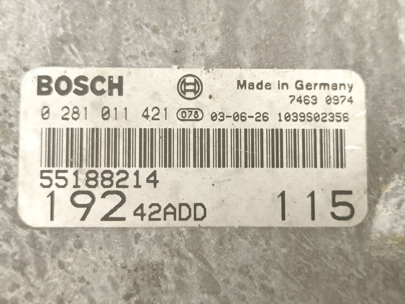 Recambio de centralita para fiat stilo multi wagon (192_) 1.9 jtd referencia OEM IAM 55188214 0281011421 