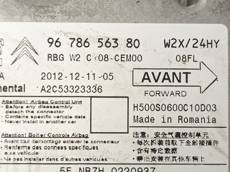 Recambio de airbag juego completo para peugeot 508 i (8d_) 1.6 hdi referencia OEM IAM 98030610ZE  