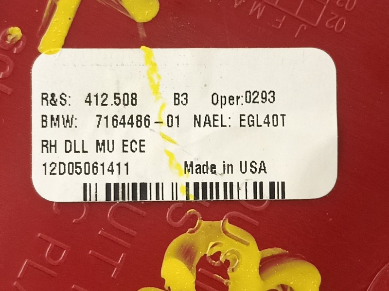 Recambio de piloto porton derecho para bmw x5 3.0 d - 30-6d-2 d 6v referencia OEM IAM 716448601 412508 