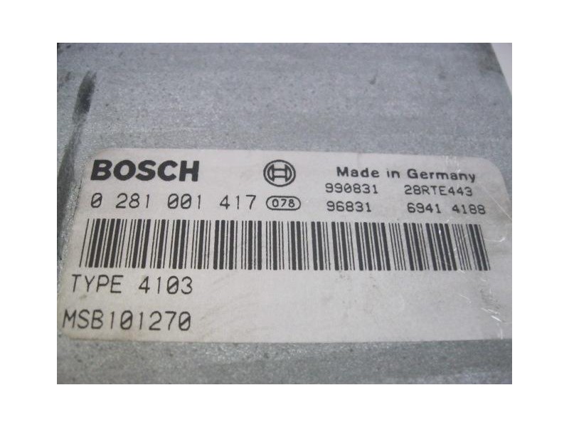 Recambio de centralita : rover 825 : 2.5 d -338 (121,04cv) 4p [1997] para rover  825 2.5 d -338 referencia OEM IAM 0281001417BOS