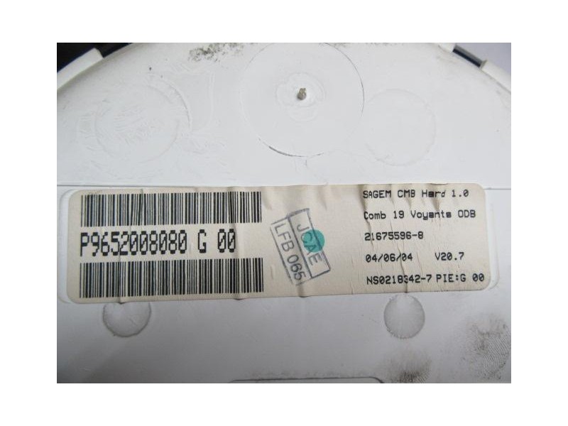 Recambio de cuadro instrumentos : citroen c 2 : 1.4 hdi (67,98cv) [2004] para citroen c 2 1.4 hdi referencia OEM IAM P9652008080