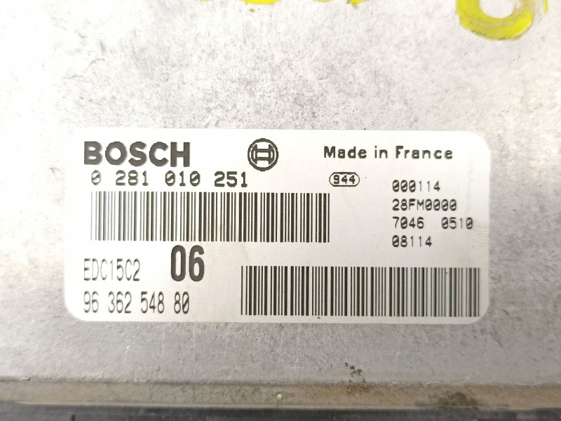 Recambio de centralita para citroën xantia (x1_, x2_) 2.0 hdi 109 referencia OEM IAM 9636254880 0281010251 