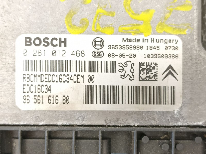 Recambio de centralita para citroën xsara picasso 1.6 16v hdi referencia OEM IAM 9656161680 0281012468 9653958980