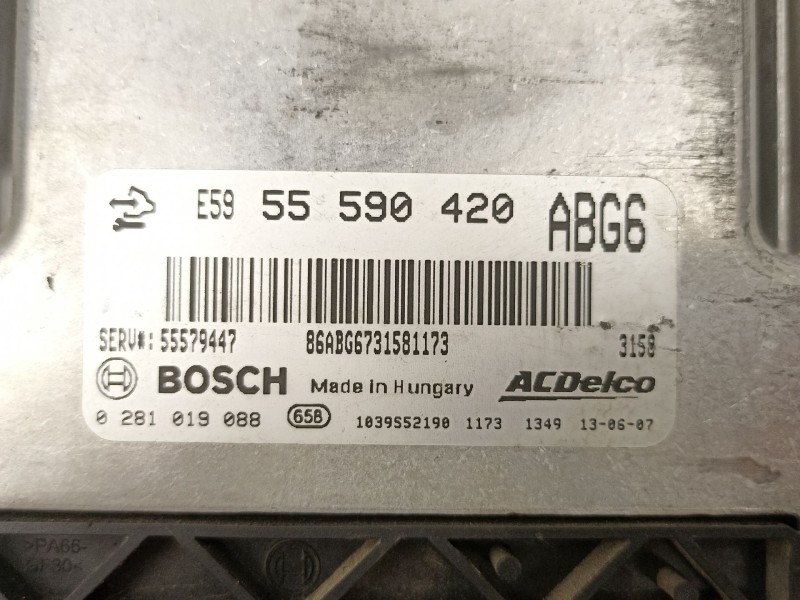 Recambio de centralita para opel insignia a (g09) 2.0 cdti (68) referencia OEM IAM 55590420 0281019088 