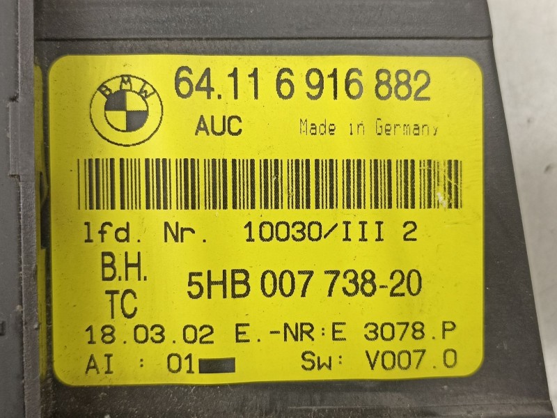 Recambio de mandos calefaccion aire para bmw serie 3 compact (e46) 316 ti referencia OEM IAM 64116916882 5HB00773820 
