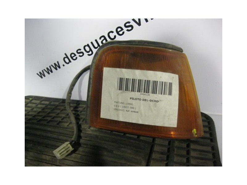 Recambio de piloto del-dcho : fiat uno : 1.0 g ( 146c7. 000 ) [1994] para fiat uno 1.0 g ( 146c7. 000 ) referencia OEM IAM AMBAR