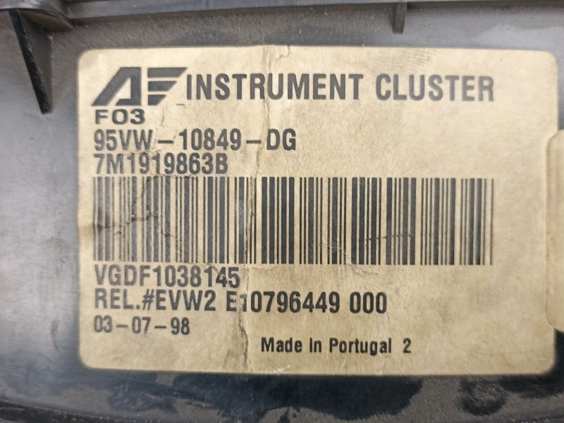 Recambio de cuadro instrumentos para ford galaxy i (wgr) 1.9 tdi referencia OEM IAM 95VW10849DG  7M1919863B