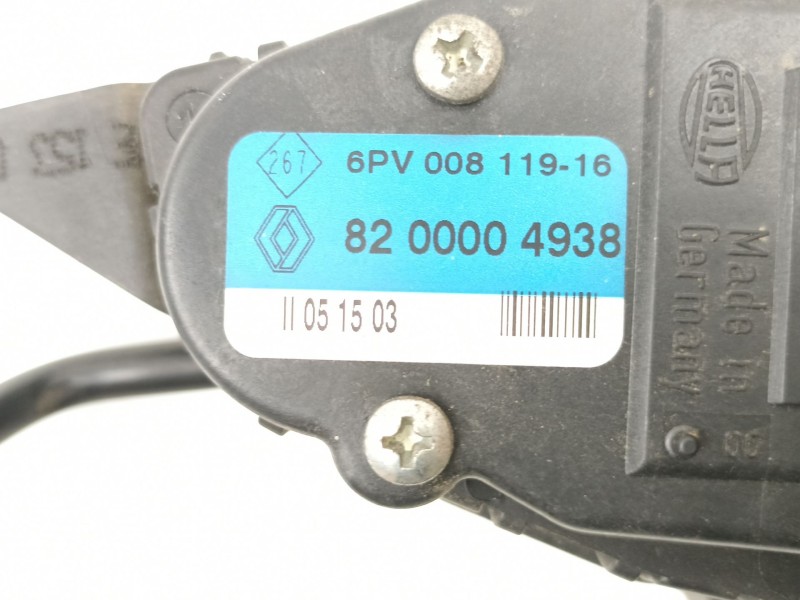Recambio de potenciometro aceleracion para renault vel satis 2.2 d /g9t d7 referencia OEM IAM 8200004938 6PV00811916 