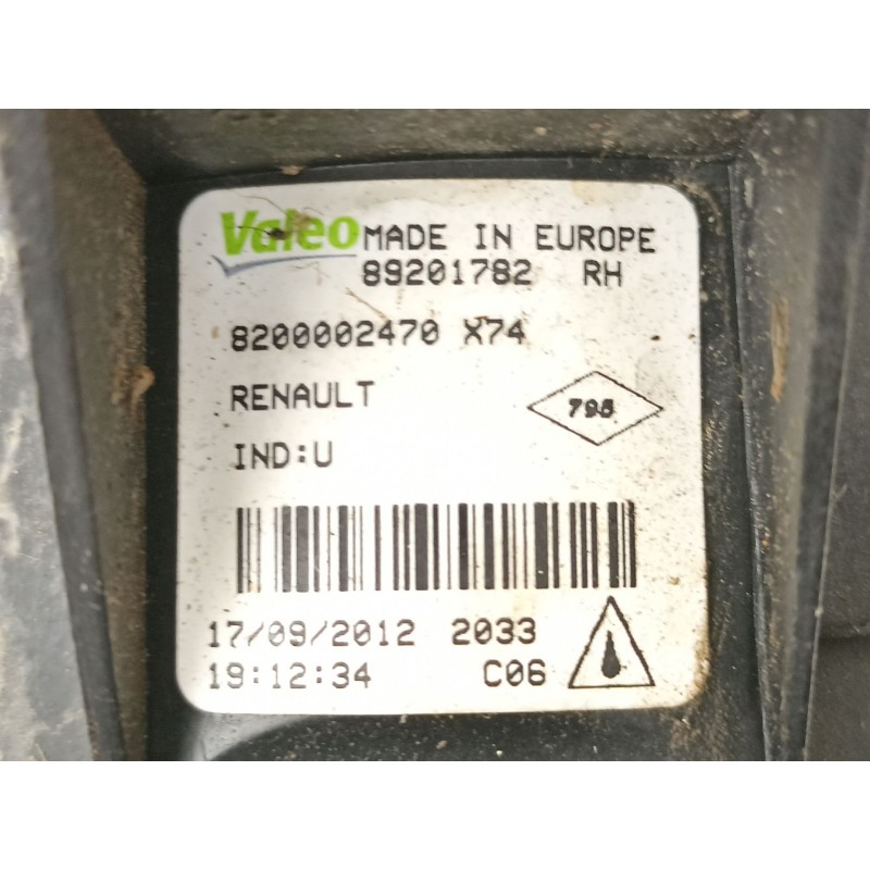 Recambio de antiniebla derecho para renault vel satis 2.2 d /g9t d7 referencia OEM IAM 8200002470 89201782 