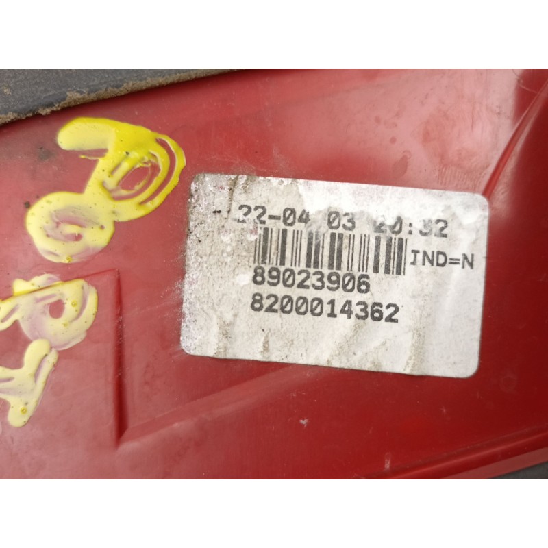 Recambio de piloto porton izquierdo para renault vel satis 2.2 d /g9t d7 referencia OEM IAM 8200014362  