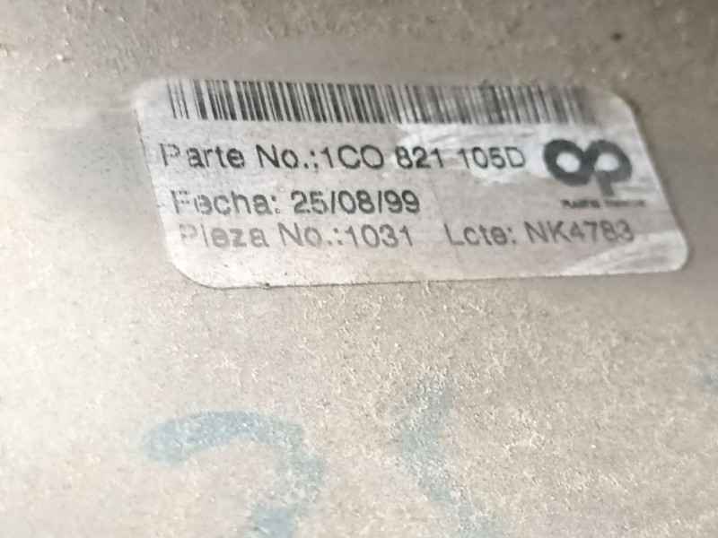 Recambio de aleta delantera izquierda para volkswagen new beetle (9c1, 1c1) 1.9 tdi referencia OEM IAM 1C0821105D  