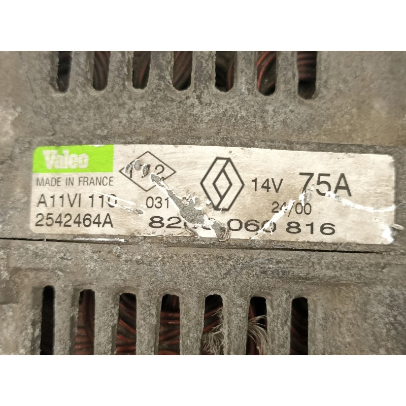 Recambio de alternador para renault clio ii fase i (b/cbo) 1.2 referencia OEM IAM 8200060816 A11VI110 