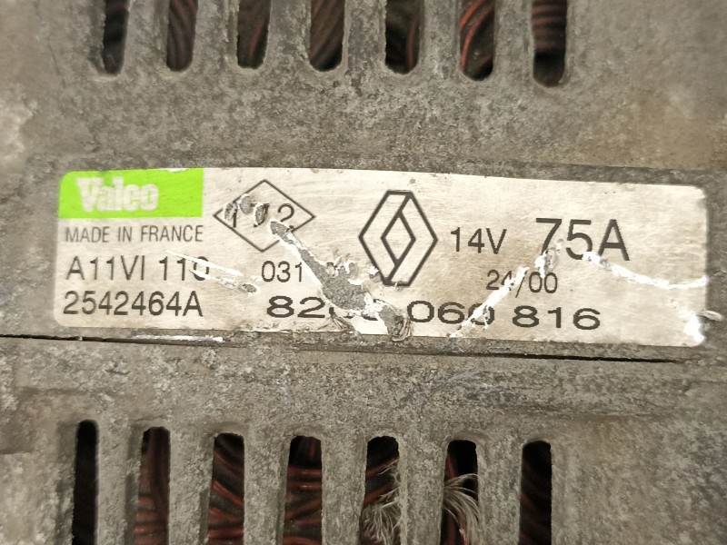 Recambio de alternador para renault clio ii fase i (b/cbo) 1.2 referencia OEM IAM 8200060816 A11VI110 