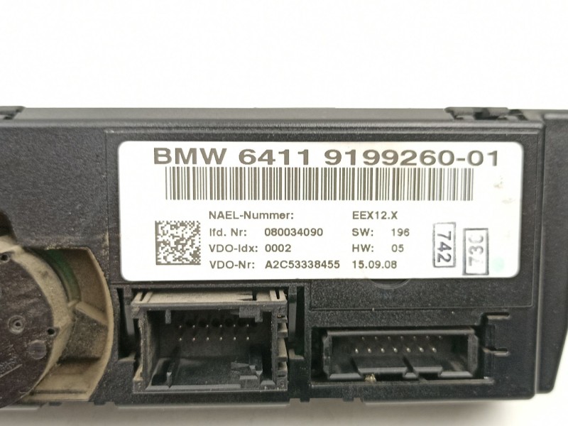 Recambio de mandos calefaccion aire para bmw 1 (e81) 118 d referencia OEM IAM 6411919926001 A2C53338455 