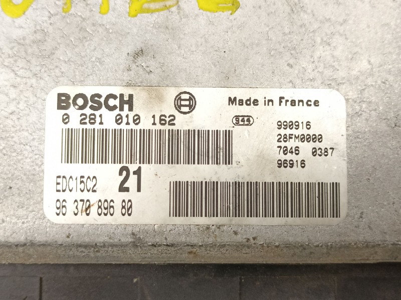 Recambio de centralita para citroën xsara break 2.0 hdi magic (66kw) referencia OEM IAM 9637089680 0281010162 