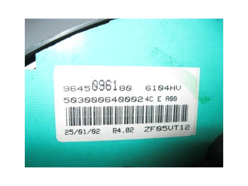 Recambio de cuadro instrumentos : peugeot 206 : 1.4 g -kfw (74,8cv) 5p [2002] para peugeot 206 1.4 g -kfw  5p referencia OEM IAM