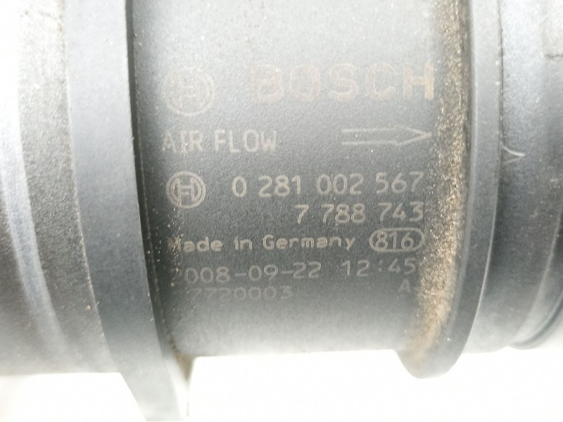Recambio de caudalimetro para bmw 1 (e81) 118 d referencia OEM IAM 7788743 0281002567 13627788743