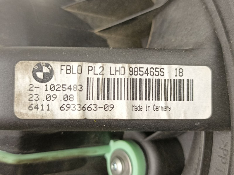 Recambio de motor calefaccion para bmw 1 (e81) 118 d referencia OEM IAM 64116933663 985465S 6411693366309