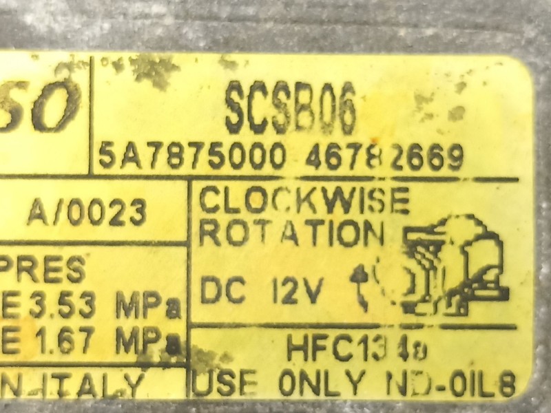 Recambio de compresor aire acondicionado para fiat stilo 1.4 g referencia OEM IAM 46782669 5A7875000 