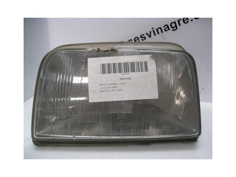 Recambio de faro izq. : renault express : 1.6 d 1.6 d (f8m) [1992] para renault express 1.6 d 1.6 d (f8m) referencia OEM IAM VAL
