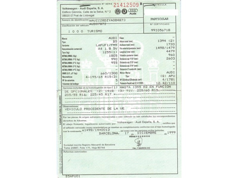 audi a4 del año 2000