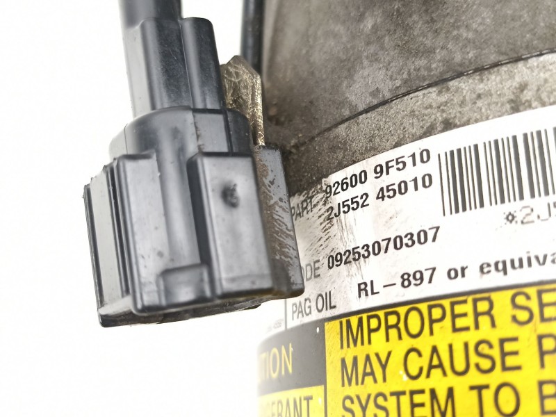 Recambio de compresor aire acondicionado para nissan primera 1.6 g referencia OEM IAM 926009F510  2J55245010