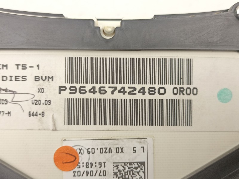 Recambio de cuadro instrumentos para peugeot 307 (3a/c) 2.0 hdi 110 referencia OEM IAM 9646742480  