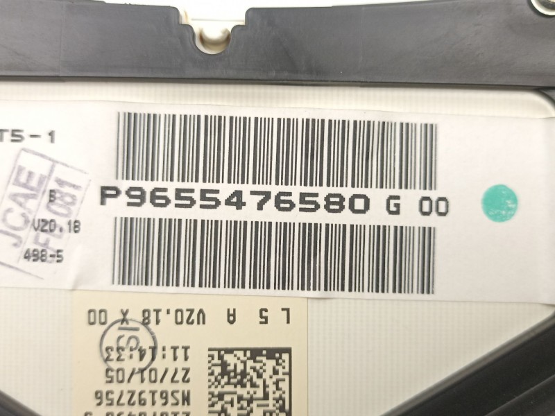 Recambio de cuadro instrumentos para peugeot 307 sw (3h) 1.6 hdi 110 referencia OEM IAM 9655476580 216785036 