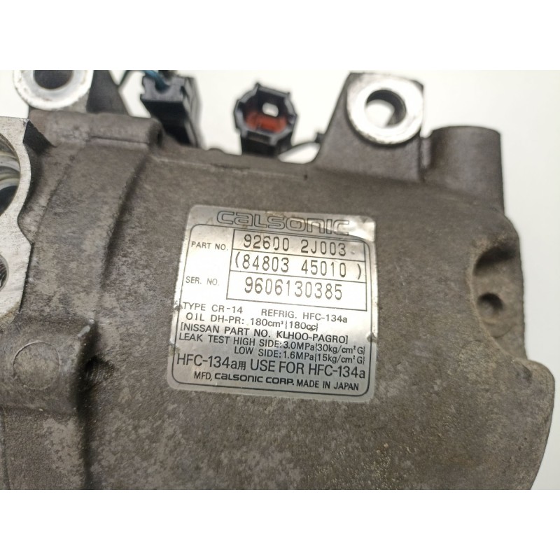 Recambio de compresor aire acondicionado para nissan primera hatchback (p11) 1.6 16v referencia OEM IAM 926002J003 8480345010 