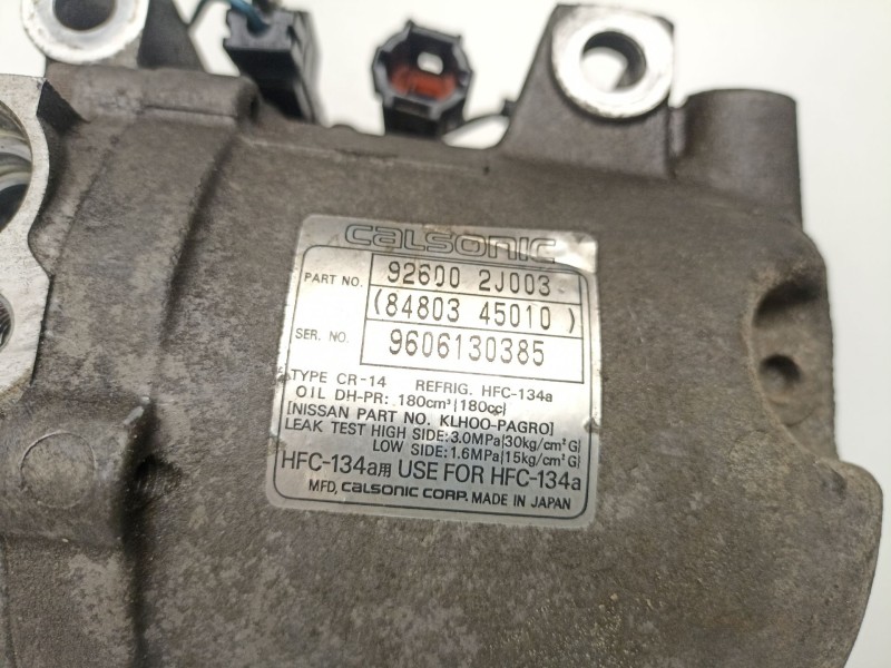 Recambio de compresor aire acondicionado para nissan primera hatchback (p11) 1.6 16v referencia OEM IAM 926002J003 8480345010 