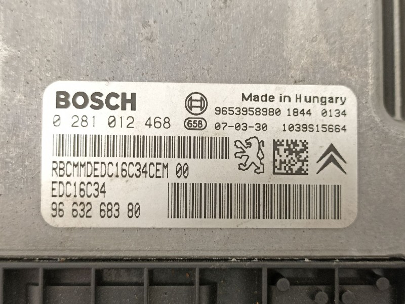 Recambio de centralita para citroën xsara picasso (n68) 1.6 hdi referencia OEM IAM 9663268380 0281012468 9653958980