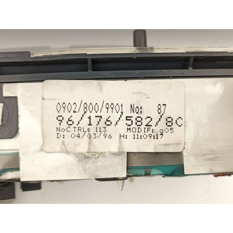 Recambio de cuadro instrumentos para citroën saxo (s0, s1) 1.1 x, sx referencia OEM IAM 9617658280 09028009901 