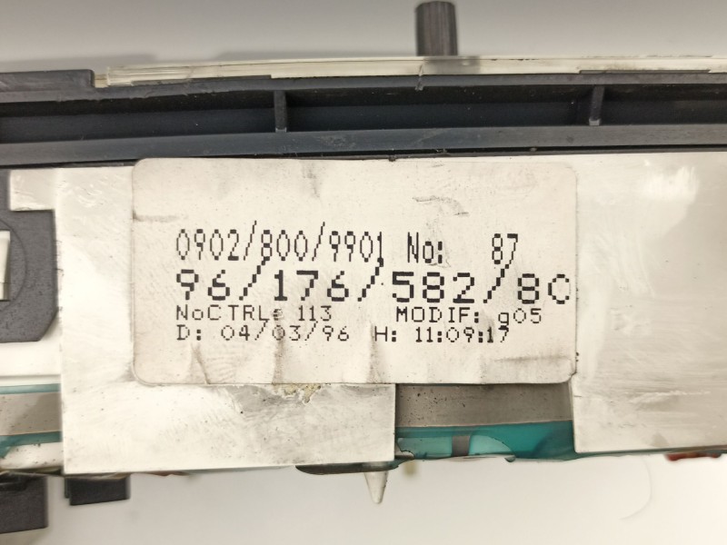 Recambio de cuadro instrumentos para citroën saxo (s0, s1) 1.1 x, sx referencia OEM IAM 9617658280 09028009901 