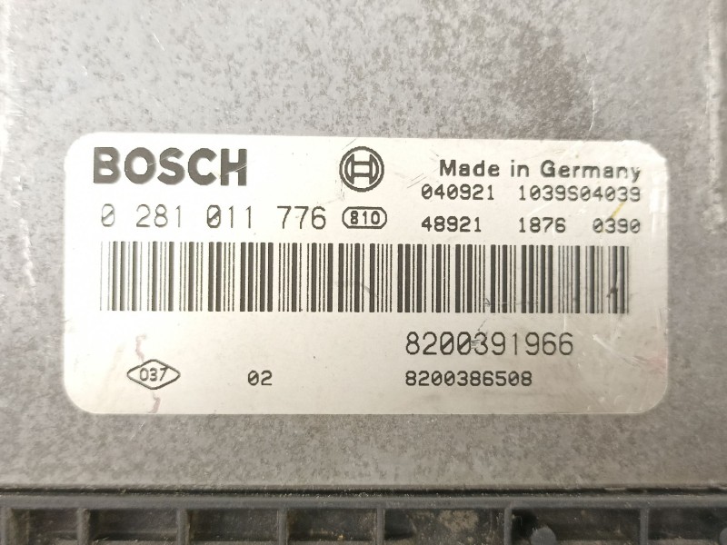 Recambio de centralita para renault megane 1.9 d /f9q b8 referencia OEM IAM 8200386508 0281011776 8200391966