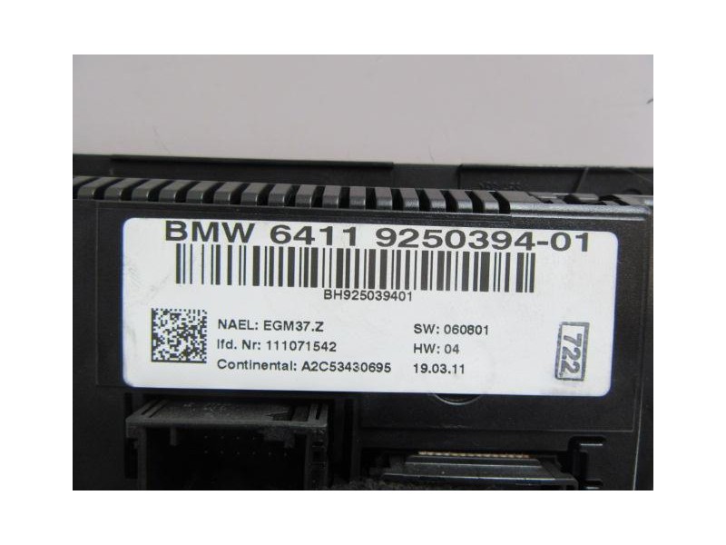 Recambio de mandos calefaccion : bmw 320 : 2.0 td e90 4p [2010] para bmw  320 2.0 td e90 referencia OEM IAM 64119250394-01  