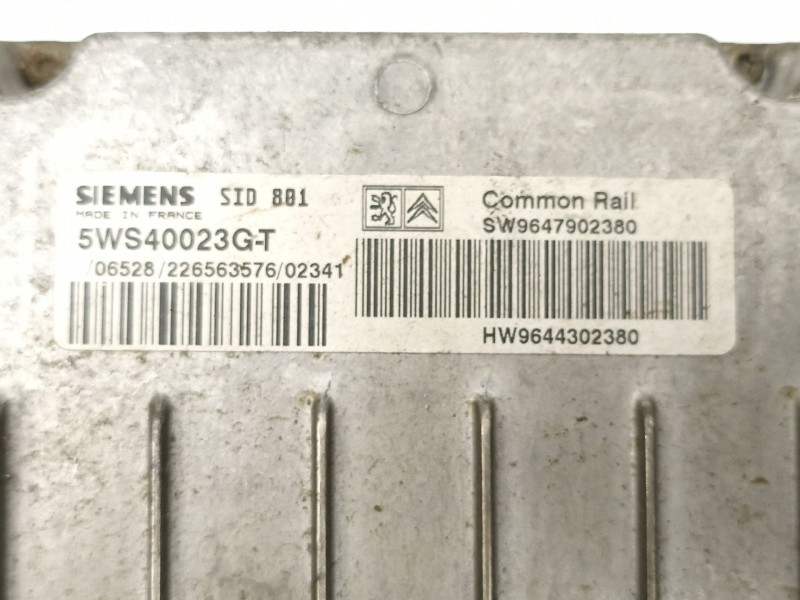 Recambio de centralita para citroën xsara (n1) 2.0 hdi 90 referencia OEM IAM 9647902380 5WS40023GT 9644302380