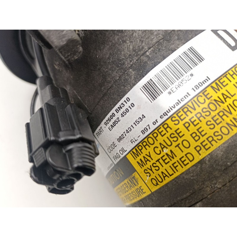 Recambio de compresor aire acondicionado para nissan almera tino (v10) 2.2 dci referencia OEM IAM 92600BN310 EA05245010 