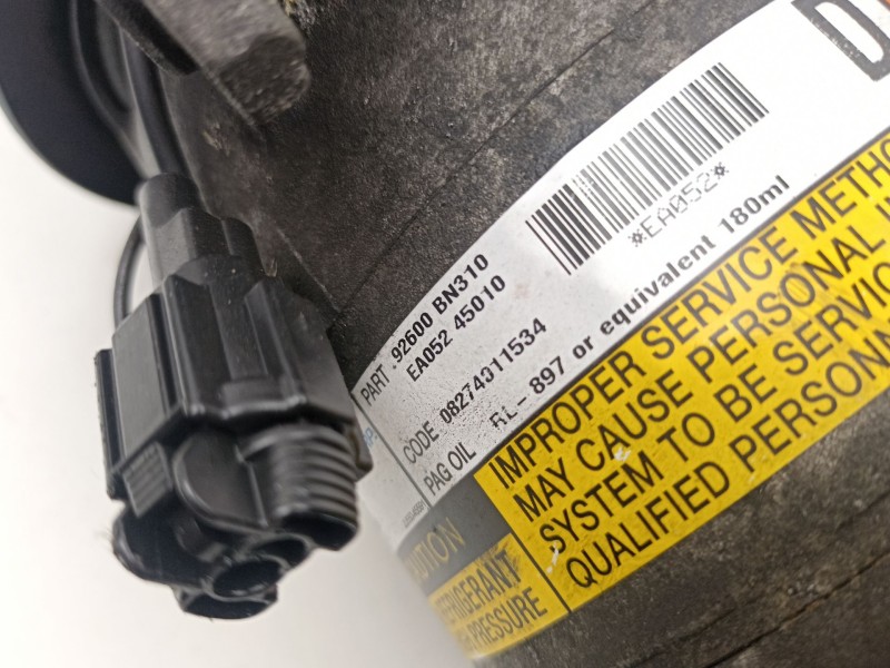 Recambio de compresor aire acondicionado para nissan almera tino (v10) 2.2 dci referencia OEM IAM 92600BN310 EA05245010 