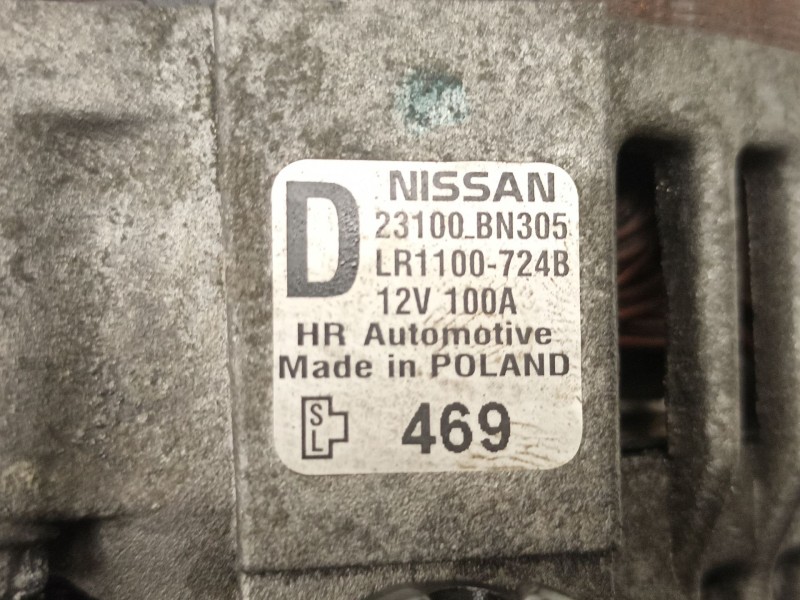 Recambio de alternador para nissan almera tino (v10) 2.2 dci referencia OEM IAM 23100BN305 LR1100724B 