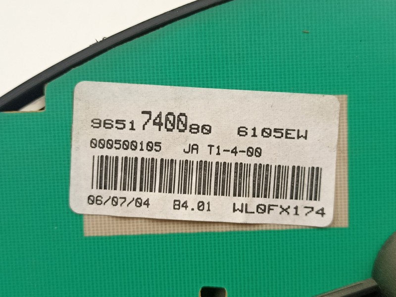 Recambio de cuadro instrumentos para peugeot partner monospace (5_, g_) 1.9 d referencia OEM IAM 9651740080  