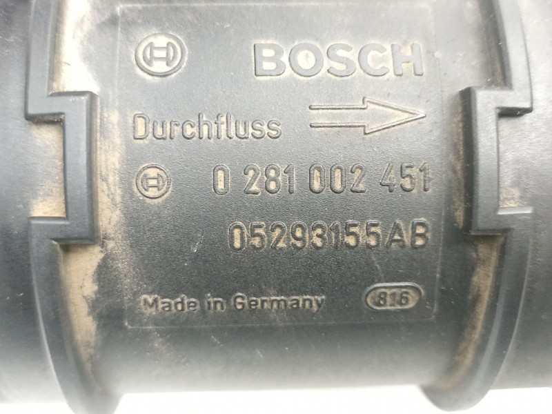 Recambio de caudalimetro para chrysler voyager iv (rg, rs) 2.5 crd referencia OEM IAM 05293155AB 0281002451 