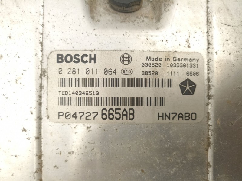 Recambio de centralita para chrysler voyager iv (rg, rs) 2.5 crd referencia OEM IAM 04727665AB 0281011064 P04727665AB