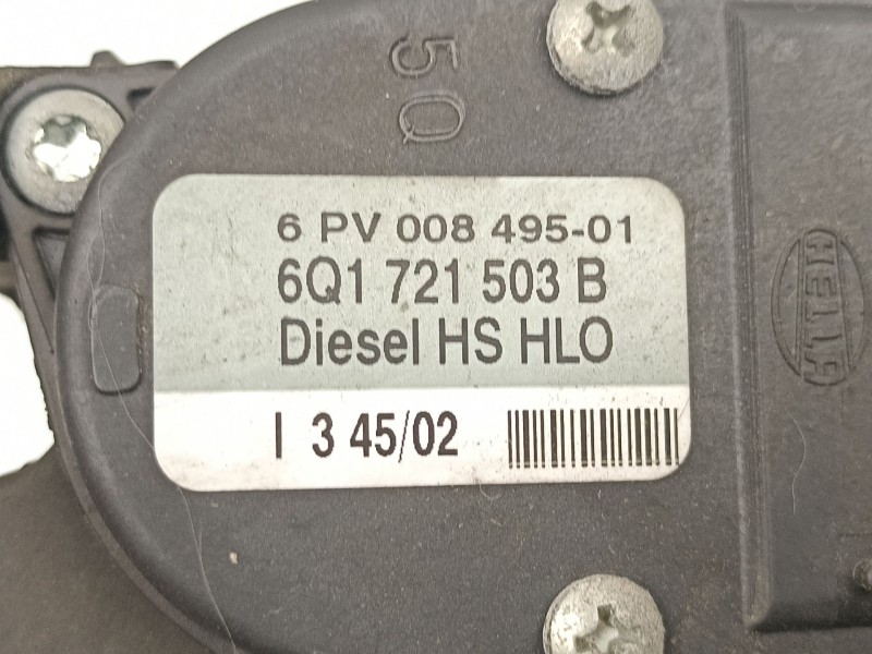 Recambio de potenciometro aceleracion para audi a3 (8l1) 1.9 tdi quattro referencia OEM IAM 6Q1721503B 6PV00849501 