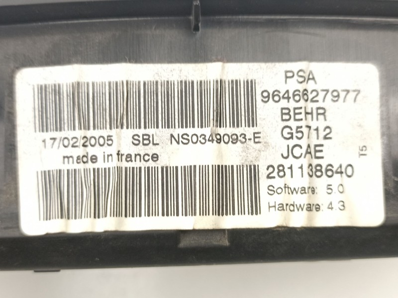 Recambio de mandos calefaccion aire para peugeot 307 (3a/c) 1.6 hdi 110 referencia OEM IAM 9646627977 281138640 