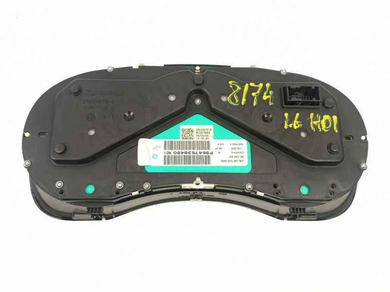 Recambio de cuadro instrumentos para peugeot 307 (3a/c) 1.6 hdi 110 referencia OEM IAM 9647538480  