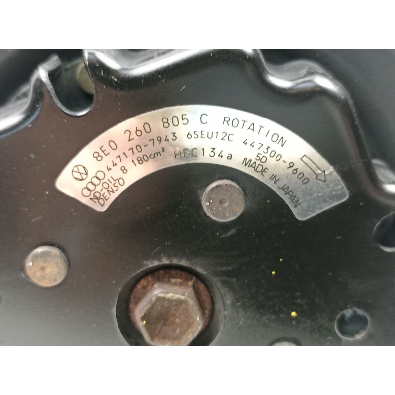 Recambio de compresor aire acondicionado para audi a4 b6 (8e2) 2.5 tdi referencia OEM IAM 8E0260805C 6SEU12C 